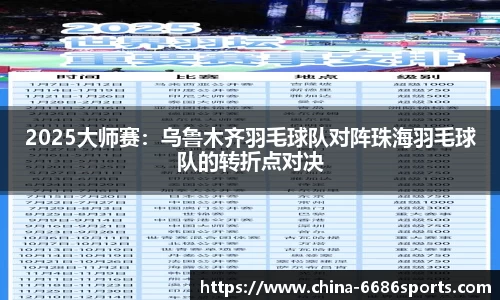 2025大师赛：乌鲁木齐羽毛球队对阵珠海羽毛球队的转折点对决